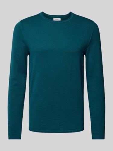 Regular fit gebreide pullover met rolboorden