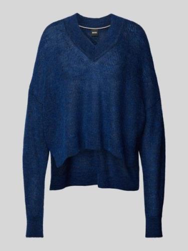 Gebreide pullover met V-hals, model 'Frankia'