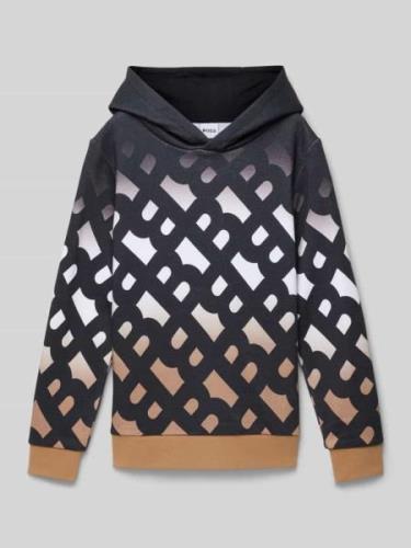 Hoodie met capuchon en elastische boorden