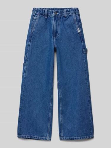 Straight leg jeans met labelpatch, model 'CARPENTER'