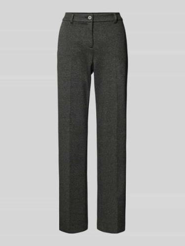 Straight leg stoffen broek met persplooien