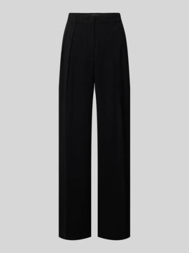 Wide leg stoffen broek met bandplooien