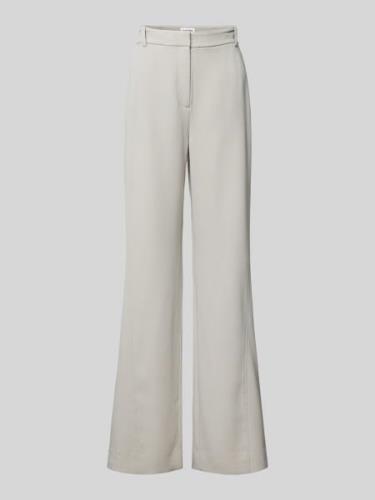 Wide leg stoffen broek met riemlussen