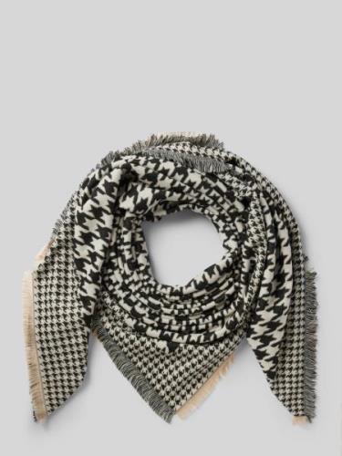 Sjaal met franjes, model 'Houndstooth Triangular'