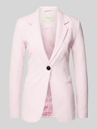 Blazer met paspelzakken in effen design