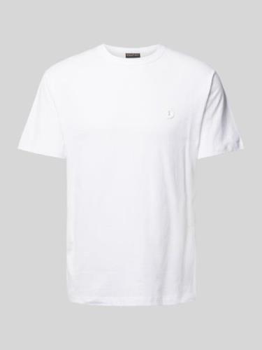 T-shirt met logopatch, model 'Bram'