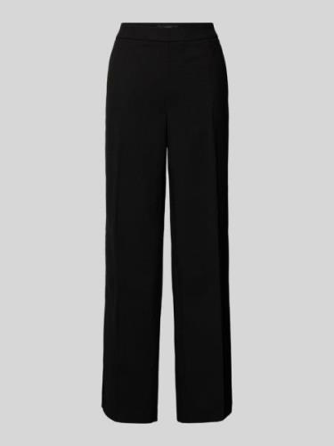 Straight fit stoffen broek met persplooien, model 'EVE'