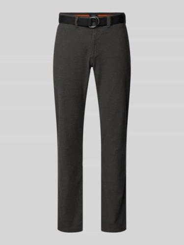 Slim fit broek met riem