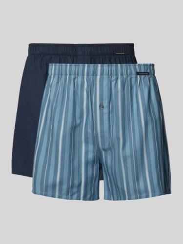 Boxershort met labelpatch in een set van 2 stuks