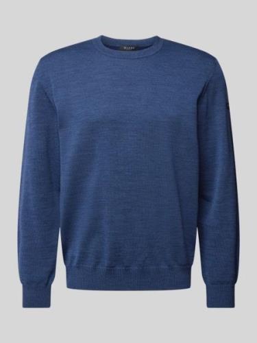 Gebreide pullover van pure scheerwol met ronde hals