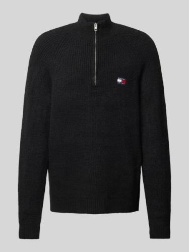 Gebreide pullover met opstaande kraag