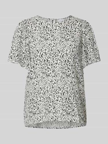 T-shirt van viscose met ronde hals, model 'KAYA'