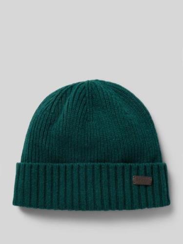 'Beanie met labelbadge