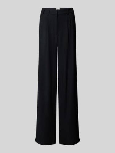 Wide leg stoffen broek met bandplooien, model 'Draco'