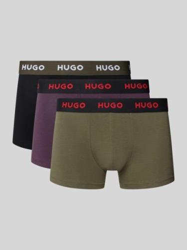 Boxershort met band met label in een set van 3 stuks