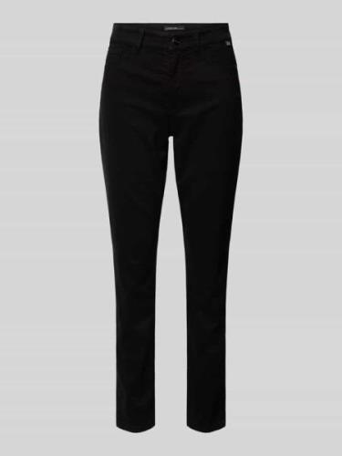 Slim fit broek met labelapplicatie