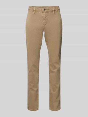 Slim fit broek met labelapplicatie, model 'Lennox'