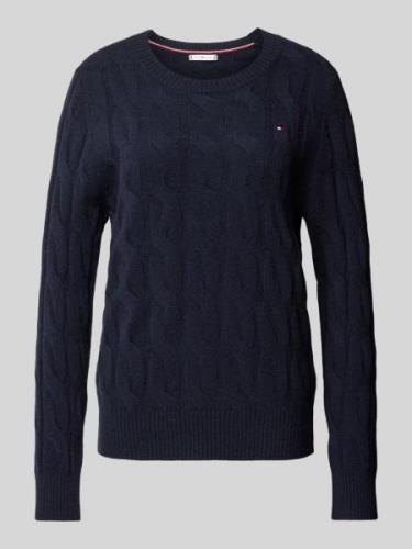 Gebreide pullover met ribboorden