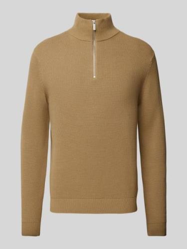 Gebreide pullover met ribboorden, model 'DANE'