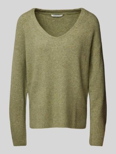 Relaxed fit gebreide pullover met V-hals