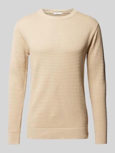 Gebreide pullover met structuurmotief, model 'VAGN'