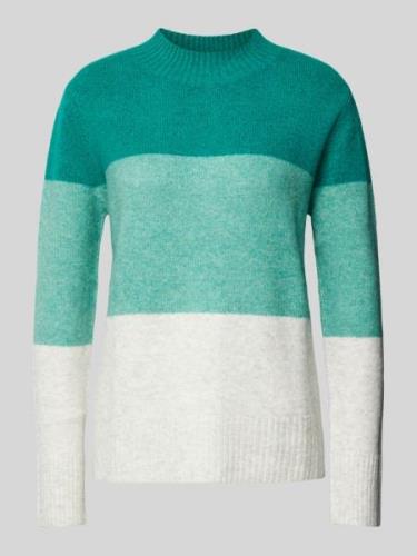 Regular fit gebreide pullover met colour blocking