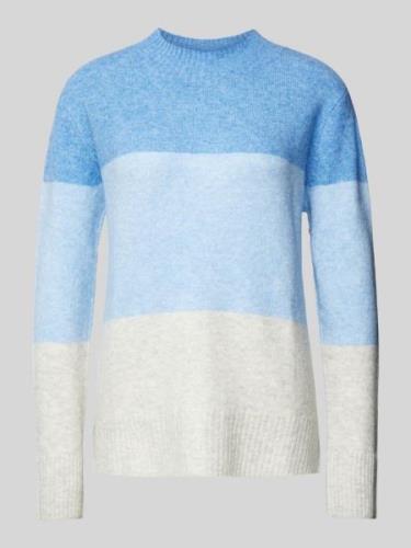 Regular fit gebreide pullover met colour blocking