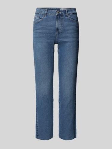 Regular fit high waist jeans met open zoom, model 'SHEILA'