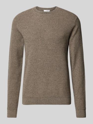 Gebreide pullover met ribboorden, model 'ROSS'