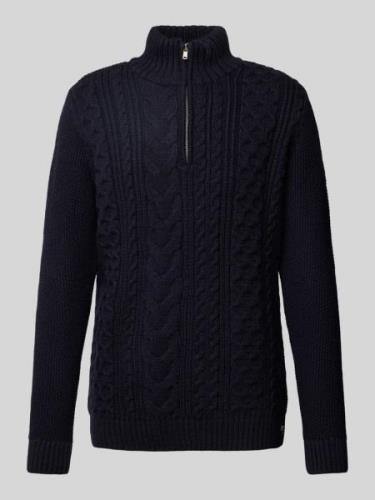 Gebreide pullover met kabelpatroon, model 'Jacob'