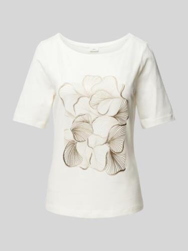 T-shirt met goudprint