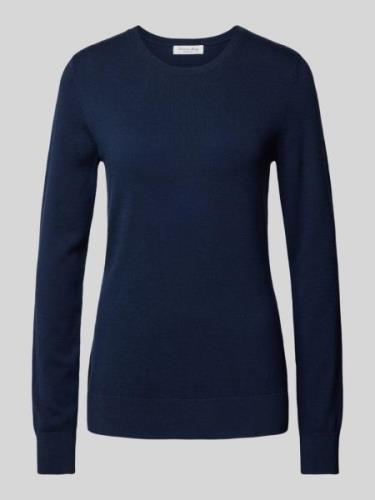 Regular fit gebreide pullover met ribboorden