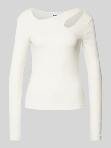 Shirt met lange mouwen en cut-out, model 'Luvie'