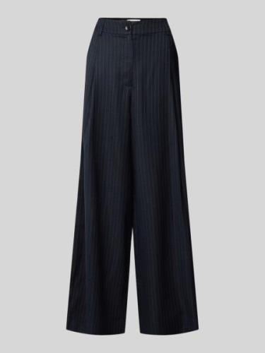 Wide leg pantalon met bandplooien