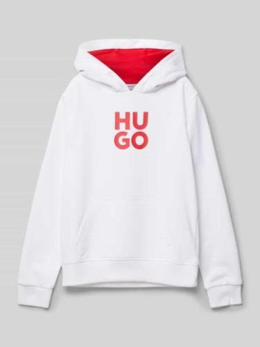 Hoodie met labelprint