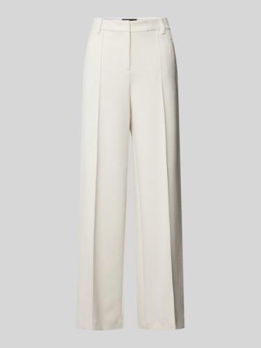 Wide leg pantalon met vaste persplooien