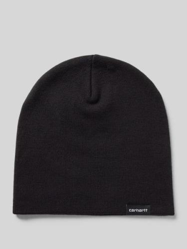 Beanie met labeldetail, model 'SCRIPTER'