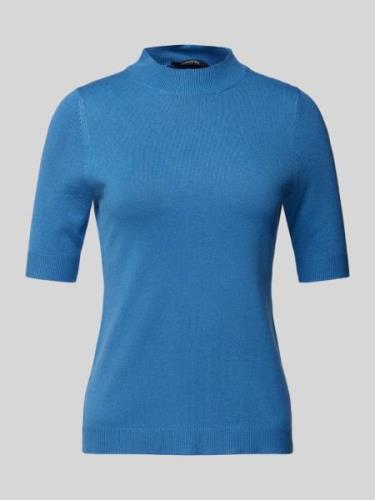 Gebreide pullover met 1/2-mouwen en opstaande kraag