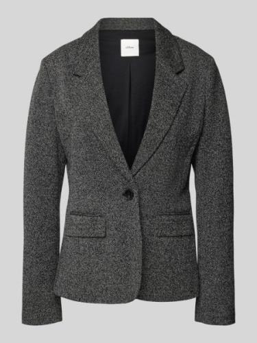 Slim fit blazer van interlock-jersey