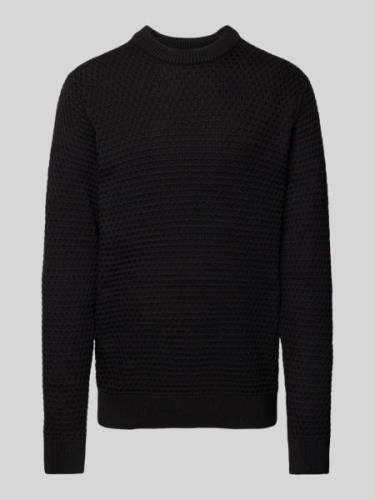 Gebreide pullover met structuurmotief, model 'Karl'