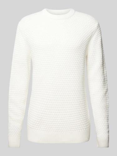 Gebreide pullover met structuurmotief, model 'Karl'