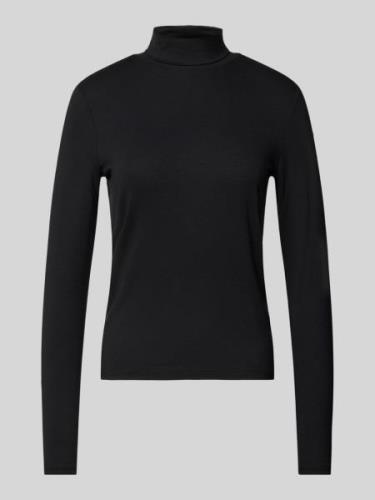 Regular fit shirt met lange mouwen van viscosemix met col