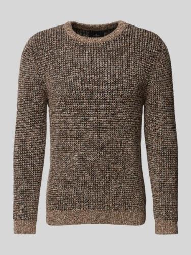 Gebreide pullover met ribboorden