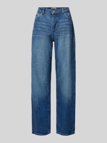 Regular fit jeans in used-look met achterzakken