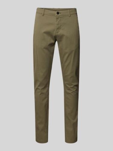 Slim fit chino met achterzakken