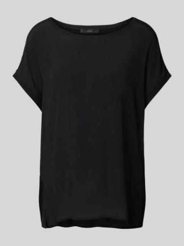 T-shirt van viscose met zijsplitten, model 'AYANO'