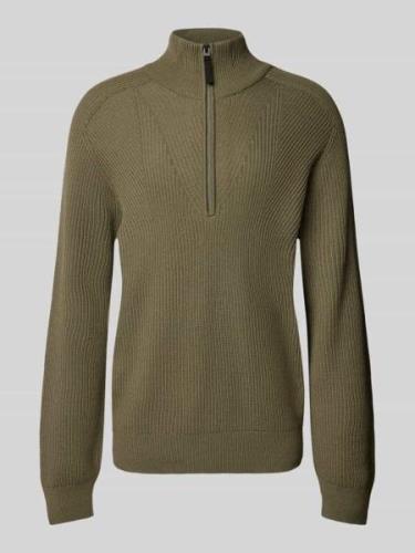 Gebreide pullover met opstaande kraag, model 'FINTO'