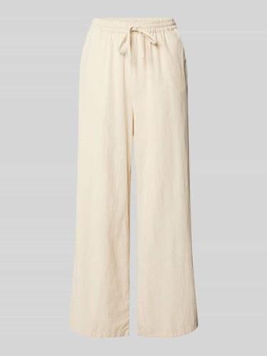 Wide leg stoffen broek met structuurmotief, model 'CISSIE'