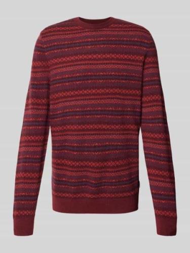 Gebreide pullover met ronde hals, model 'orkney fair isle'