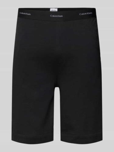 Sweatshorts met labeldetails